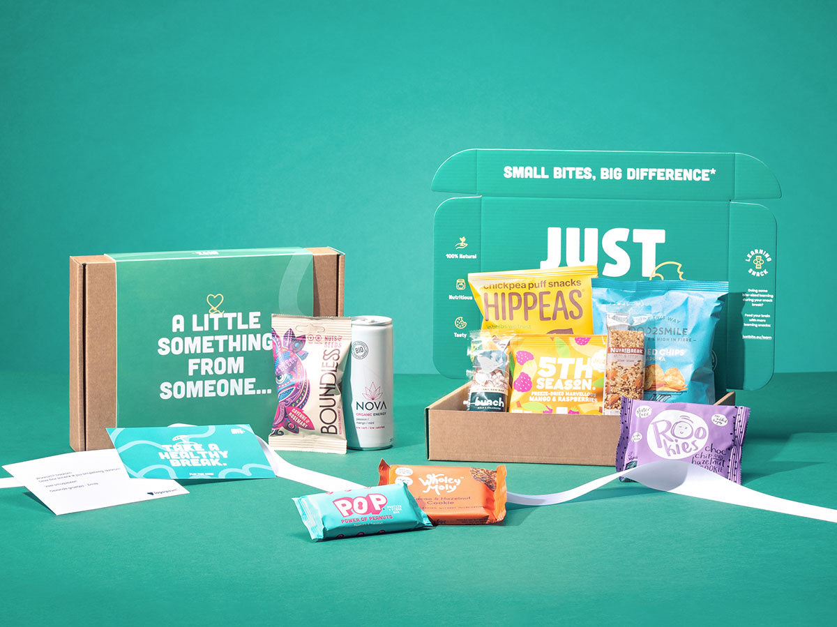 Geschenkbox met gezonde snacks JustBite
