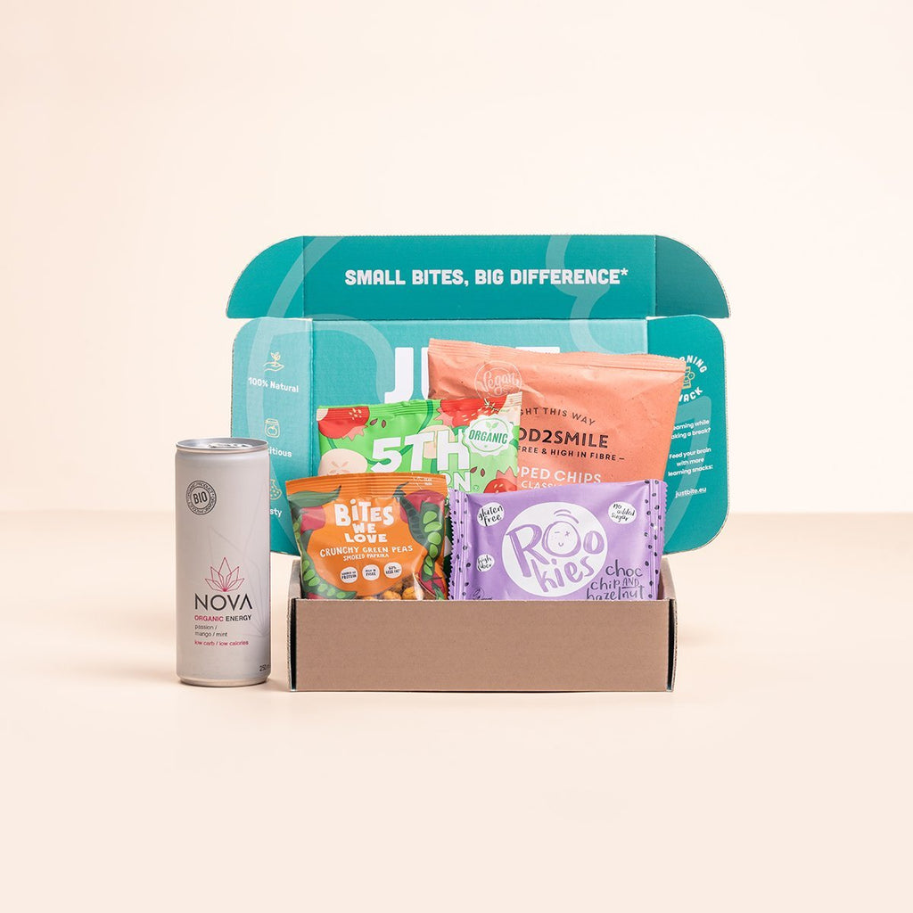 Variant - Eindejaarsgeschenk met 4 gezonde snacks en 1 drankje