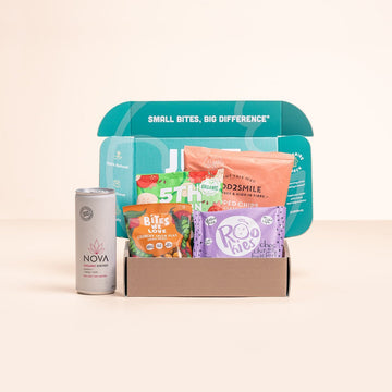 Variant - Eindejaarsgeschenk met 4 gezonde snacks en 1 drankje