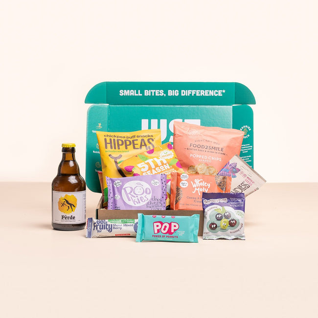 Variant - Verjaardagsgeschenk met 9 gezonde snacks en biertje