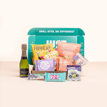 Variant - Zomaar - geschenk met 9 gezonde snacks en flesje cava