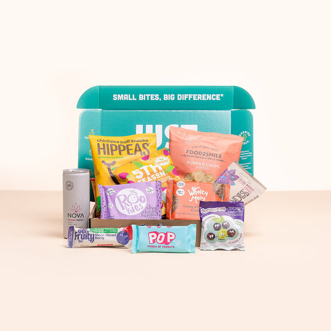 Variant - Beterschapsgeschenk met 9 gezonde snacks en 1 drankje